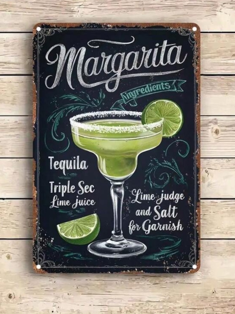 Margarita Cocktail Chalkboard Wall Art NEW 🏷️